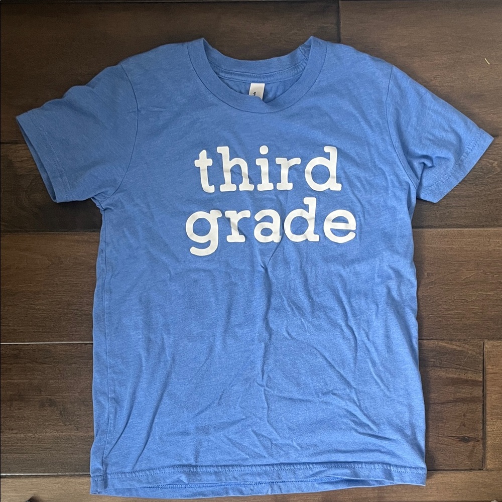 Bella Canvas Blue 'Third Grade' Kids Tee